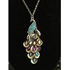 Retro Peacock Crystal Necklace Pendant Jewelry Vintage Style with a Cute Gift Bag