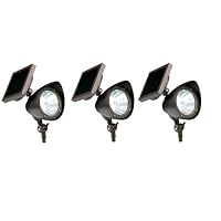 Westinghouse 3pk Solar LED Spotlight - Recharges in Sun and Shade