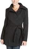 Apparel : Nine West Women's Wool Melton Single Breasted Belted Jacket