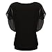LILBETTER Women's Loose Casual Short Sleeve Chiffon Top T-shirt Blouse