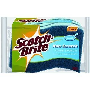 3M MP-3/AP3W Scotch-Brite Multi-Purpose Scrub Sponge, 3 Count