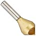 Magafor 4811 Series Cobalt Steel Single-End Countersink, Uncoated (Bright) Finish, Zero Flute, 90 Degrees, Round Shank