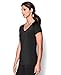 Under Armour Women's HeatGear Armour Short Sleeve, Black (001)/Metallic Silver, Medium