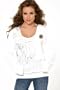 Boston Bruins Women's Raw Edge V Hoodie w/Graphic - by Alyssa Milano
