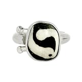 Sterling Silver Adjustable Mud Bead Ring by Sajen