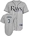 Evan Longoria Jersey: Adult 2010 Majestic Road Grey Replica #3 Tampa Bay Rays Jersey