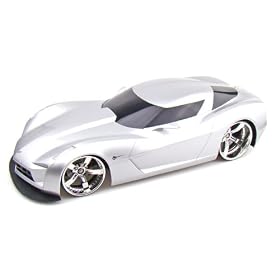 2009 Corvette Stingray Concept 1 10 R C Car 49 MHZ Silver from Jada R/C