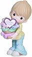 Precious Moments Boy with Heart Cookie Bouquet Figurine