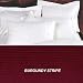 MARRIKAS 300TC Egyptian Cotton QUEEN BURGUNDY STRIPE Duvet Cover Set