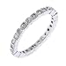 Bezel-set Stack Ring With square and round CZ