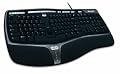 Microsoft Natural Ergonomic Keyboard 4000 Tastatur schnurgebunden schwarz/silber (deutsches Tastaturlayout, QWERTZ)