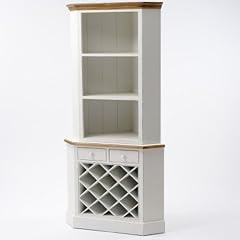 LANDHAUS ECKSCHRANK ECKREGAL MIT FLASCHENREGAL weiss