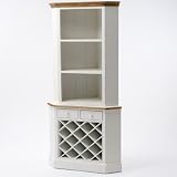 LANDHAUS ECKSCHRANK ECKREGAL MIT FLASCHENREGAL weiss