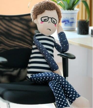 YKQJING Cock wire men's plush toy doll doll birthday gift ideas boyfriend pillow funny dolls , grass root male-85 cm