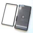 Motorola Droid A855 Verizon Snap On Protector Hard Case Transparent Cover Grey