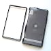 Motorola Droid A855 Verizon Snap On Protector Hard Case Transparent Cover Grey