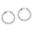Stainless Steel 20mm Diameter Hoop Earrings
