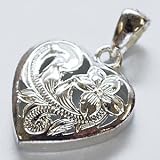 透かし彫りハートのペンダント・トップ【ハワイアンジュエリー★BYTHESEAバイザシー・ハワジュHawaiian Jewelry】