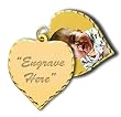 Custom Photo Heart Pendant Solid 14K Yellow Gold Heart Swivel Photo Pendant Picture Charms Created From Your Favorite Photo