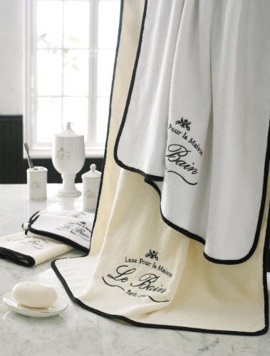 turkishtowels Le Bain Collection, 18 Piece Towel Set, White/Black