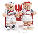 Set Of 2 Girl And Boy Navy Sailor Teddy Bears Adorable Gift And Collectible
