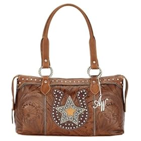 American West Lucky Star Zip-Around East-West Tote
