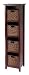 4-Tier Storage Shelf with 4 Baskets - Walnut