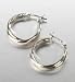 Two Tone Twisted Hoop Earrings