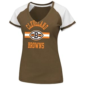 NFL Cleveland Browns V-Neck Tee, Medium