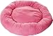 Kakadu Pet Plump Donut Bolster Dog Bed, Small, 20-1/2-Inch by 5-1/2-Inch, Kissed Pink