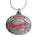 Atlanta Braves Oval Pewter Keychain