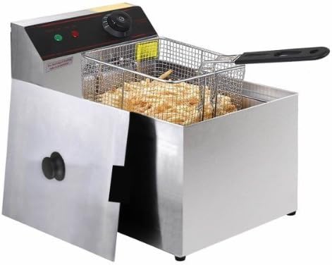 2500w Deep Fryer Electric Commercial Tabletop Restaurant Frying w/ Basket Scoop by Detroit Bathware LLC