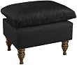Pillow Top Ottoman Micro Suede Black