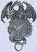 medieval dragon wall clock statue gothic celtic design