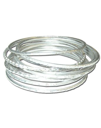 Click here to buy 12-PC Pack Silver Diamond Bracelets.