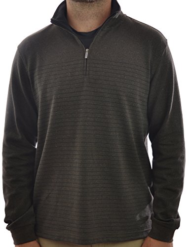 Van Heusen Men's 1/4 Zip Pinstripe Sweater Shirt