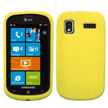Cbus Wireless Yellow Silicone Case / Skin / Cover for Samsung Focus / SGH-I917