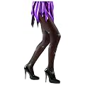 Widmann 4707R - Strumpfhose Spinnen und Spinnennetzdekor, schwarz/silber