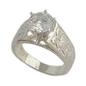 2.0 ct French Mount Hawaiian Jewelry Sterling Silver Wedding Ring