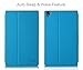 FYY Lenovo Tab S8-50 Case - Ultra Slim Lightweight Premium PU Leather Cover Multi-Angle Stand Case for Lenovo Tab S8-50 Cyan