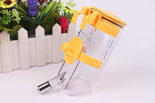 SixKiss No Drip Top-Fill Water Bottle Drinker Pet Water Dispenser(Yellow)