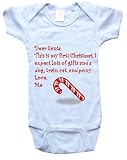 DEAR SANTA. THIS IS MY FIRST CHRISTMAS. - BigBoyMusic Baby Designs - White, Blue or Pink Onesie / Baby T-shirt