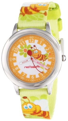 Red Balloon Kids' W000190 Buzzing Bees Stainless Steel Time Teacher Watch