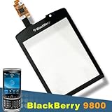 ORIGINAL BLACKBERRY TORCH 9800 TOUCH SCREEN DIGITIZER with LENS COVER REPLA ....