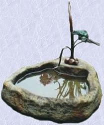 bronze tree frog statue home garden basin sculpture New