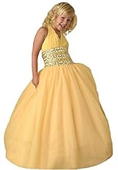 Organza  Floor Length Crystal Beaded Crystals Halter  Ball Gown Pageant Dress/Wedding Party Dress 