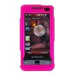 Solid Hot Pink Rubberized Snap-on Hard Crystal Cover Case for Verizon Samsung Omnia I910 I900 Smartphone