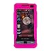 Solid Hot Pink Rubberized Snap-on Hard Crystal Cover Case for Verizon Samsung Omnia I910 I900 Smartphone