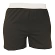 Black solid color jersey elastic waist comfortable unisex boxer boxer shorts leisure, no fly,
