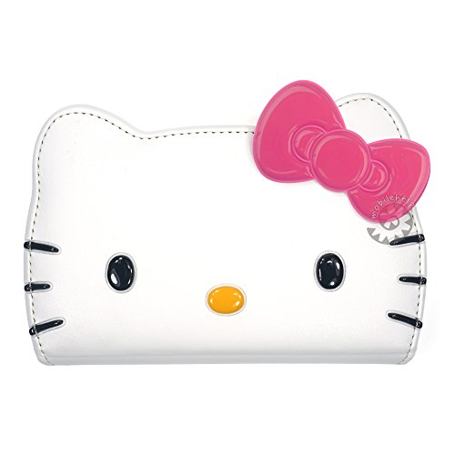 HELLO KITTY Face Flip Case for Samsung Galaxy Note4 Strap included Wallet Cover (White)